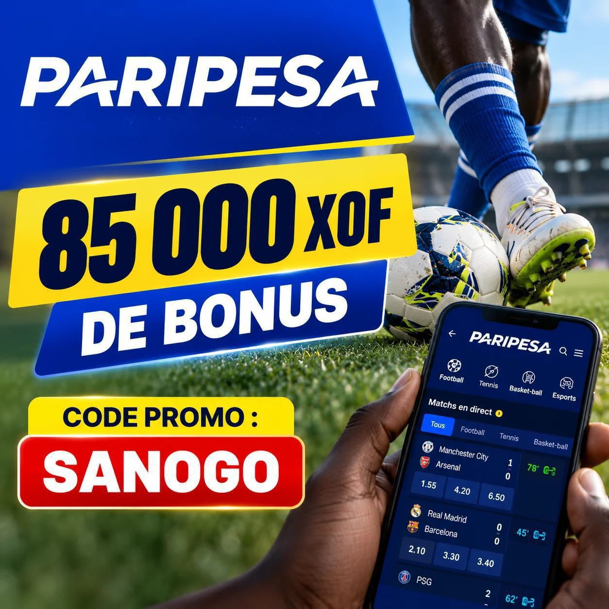 Publicité sponsorisée : 85 000 XOF de bonus t’attendent !
