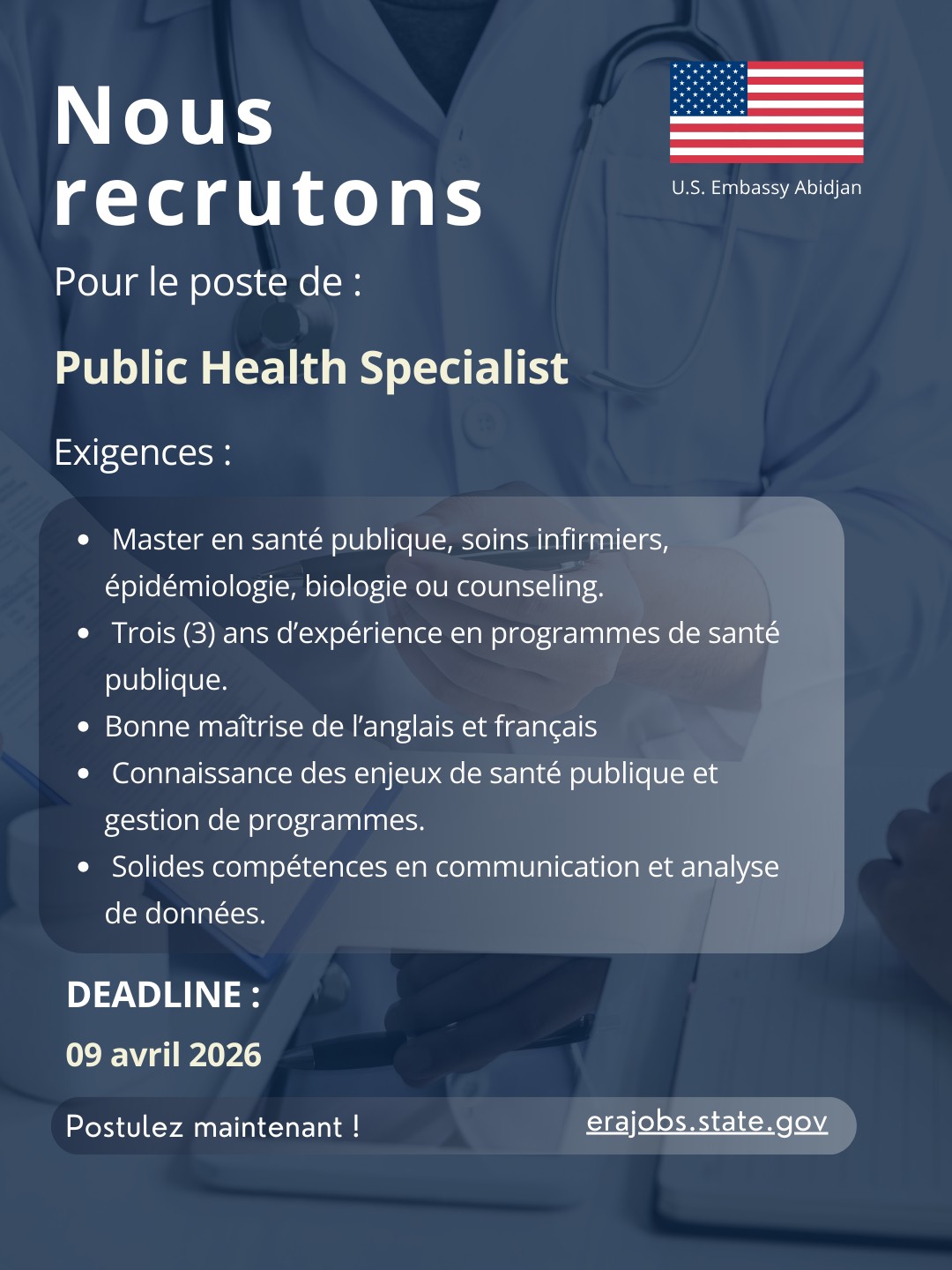 SPECIALISTE EN SANTE PUBLIQUE