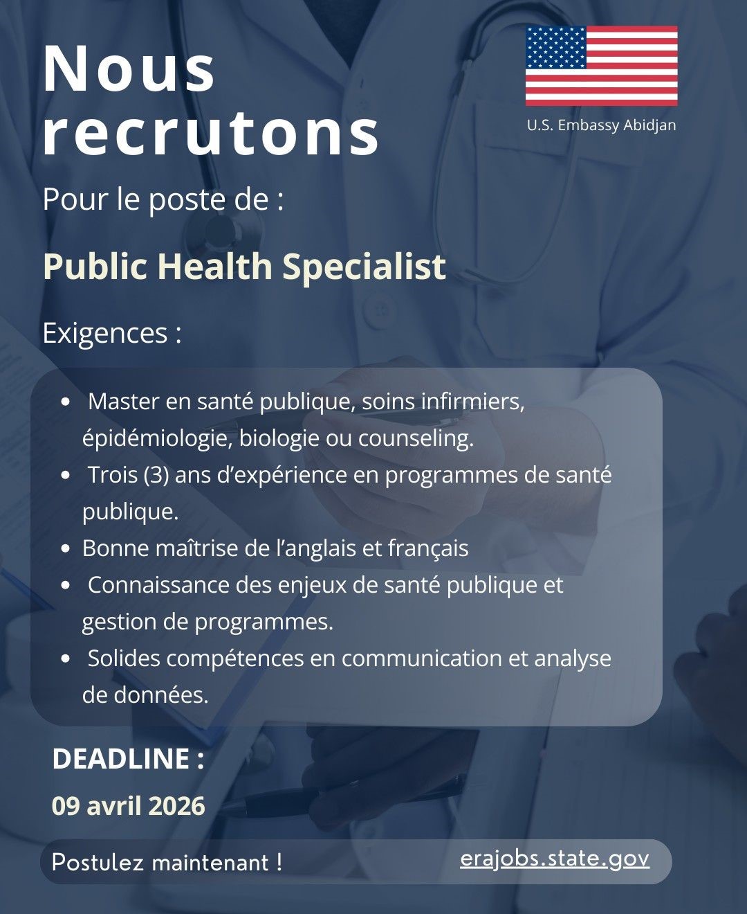 UN SPECIALISTE EN SANTE PUBLIQUE