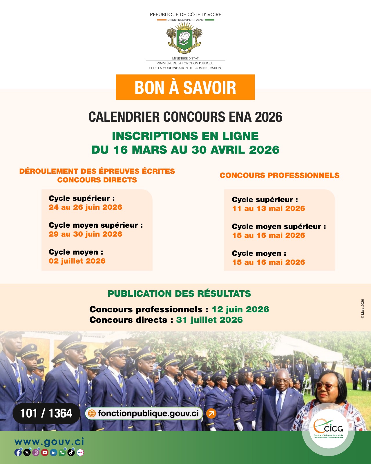 CONCOURS ENA 2026