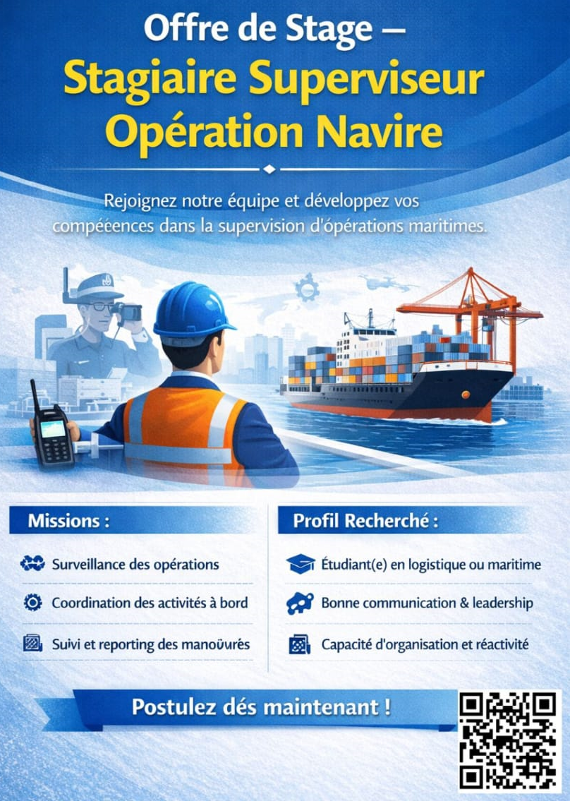 STAGIAIRE SUPERVISEUR OPERATION NAVIRE