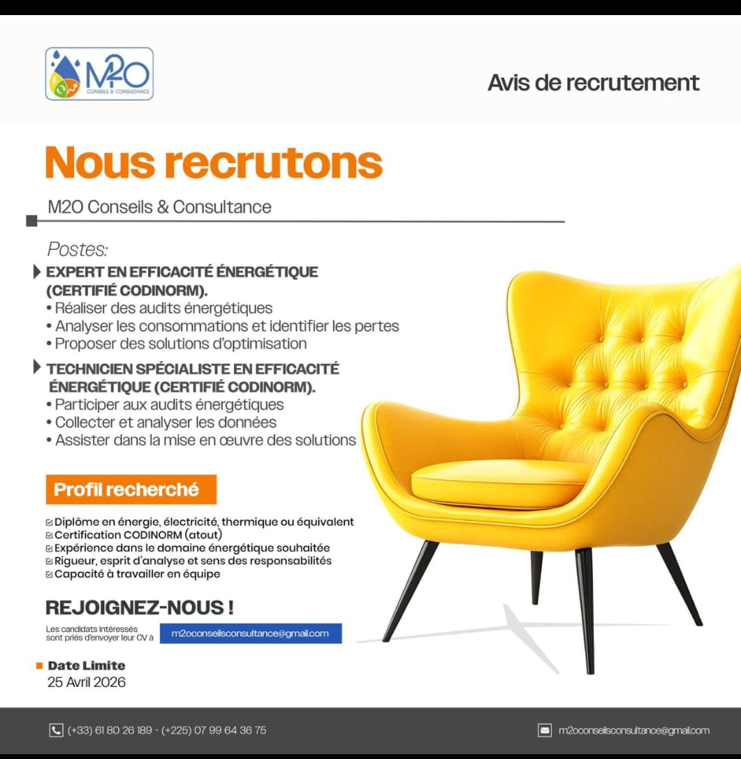 EXPERT & TECHNICIEN SPECIALISE EN EFFICACITE ENERGETIQUE