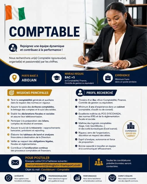 LS LOGISTIC & TRANSPORT CI RECRUTE COMPTABLE