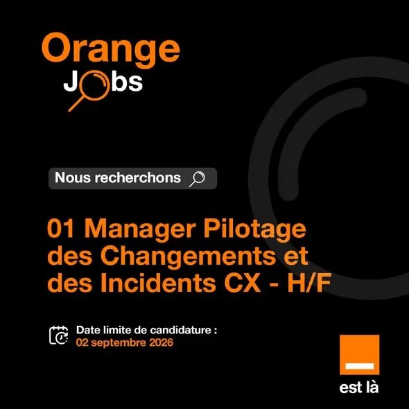ORANGE CI RECRUTE PLUSIEURS POSTES (H/F)