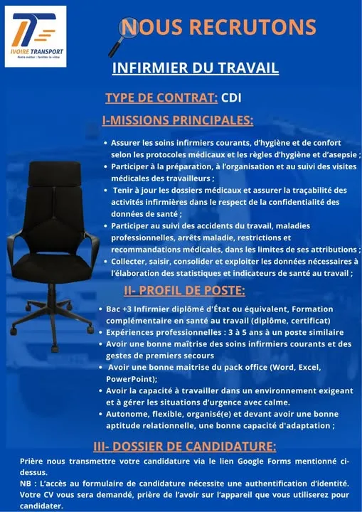 OPPORTUNITÉ DE CARRIÈRE | INFIRMIER(E) DU TRAVAIL