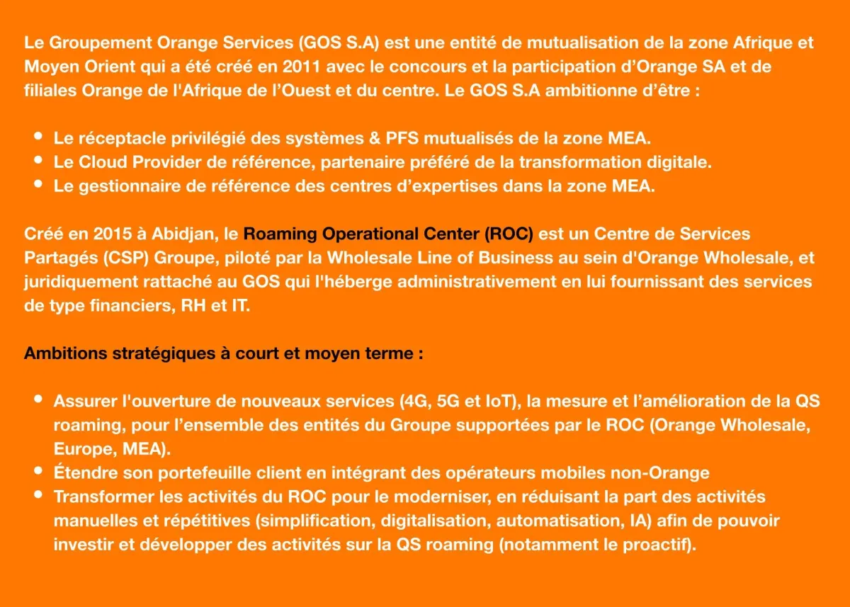 GROUPEMENT ORANGE SERVICE RECRUTE