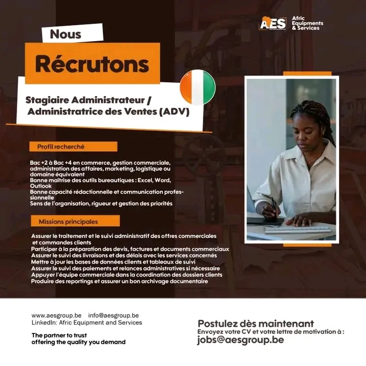 STAGIAIRE ADMINISTRATEUR / ADMINISTRATRICE DES VENTES