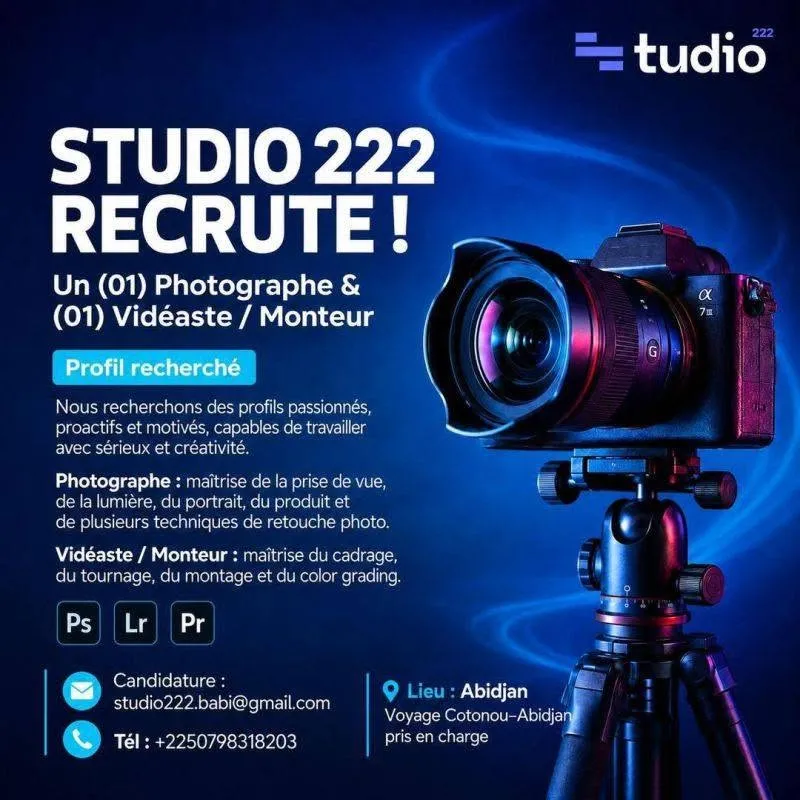 PHOTOGRAPHE & VIDÉASTE / MONTEUR (H/F)