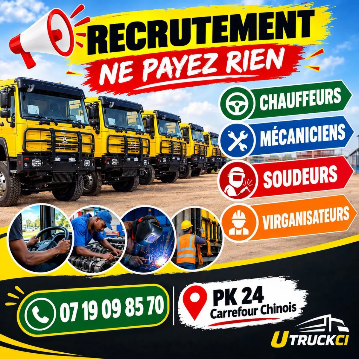 RECRUTEMENT POUR LES HOMMES DE LA ROUTE ! 🚛