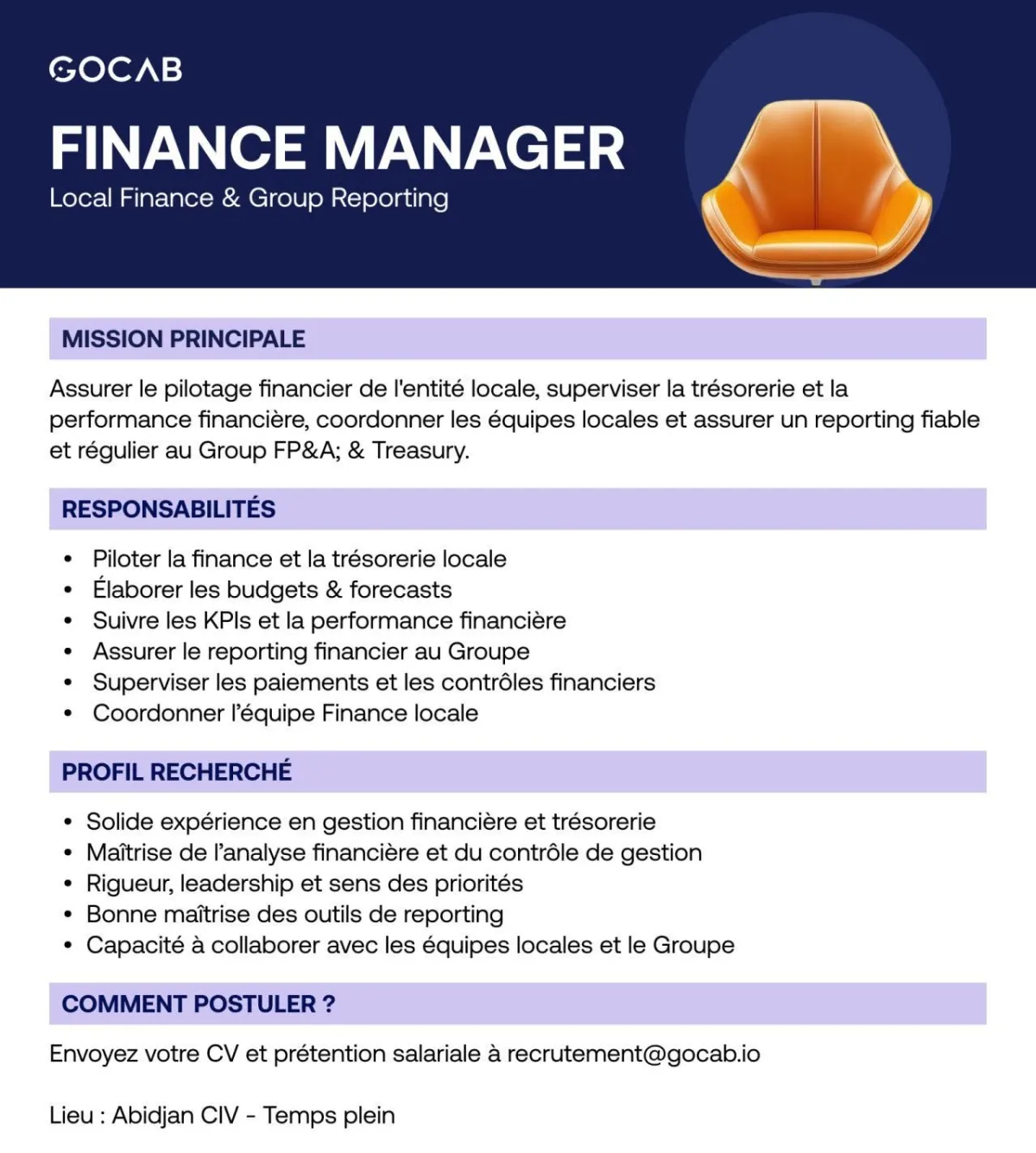 RECRUTEMENT FINANCE MANAGER (H/F)