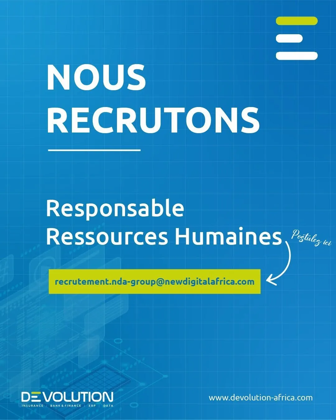 RECRUTEMENT RESPONSABLE DES RESSOURCES HUMAINES