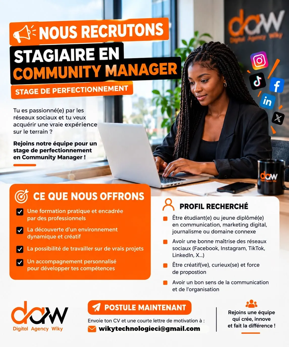 GROUPE WIKY RECRUTE COMMUNITY MANAGER STAGE (H/F)