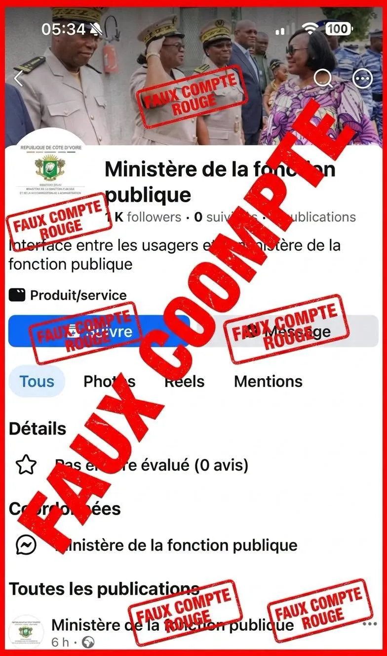 ARNAQUE A L'EMPLOI AVEC LE LE NOM DE LA FONCTION PUBLIQUE