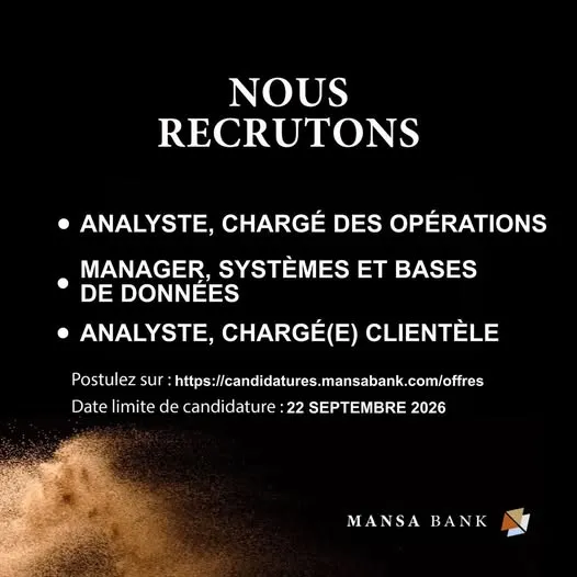 RECRUTEMENT DE PLUSIEURS POSTES
