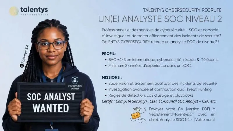 CYBERSECURITY RECRUTE DE NOUVEAUX TALENTS