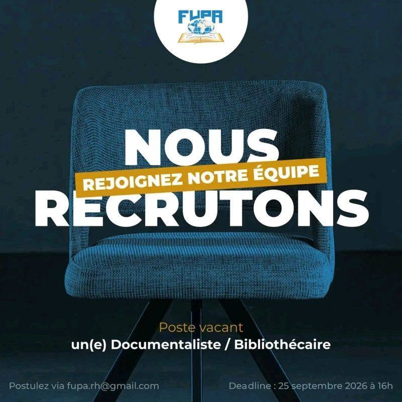 RECRUTEMENT DOCUMENTALISTE / BIBLIOTHÉCAIRE (H/F)