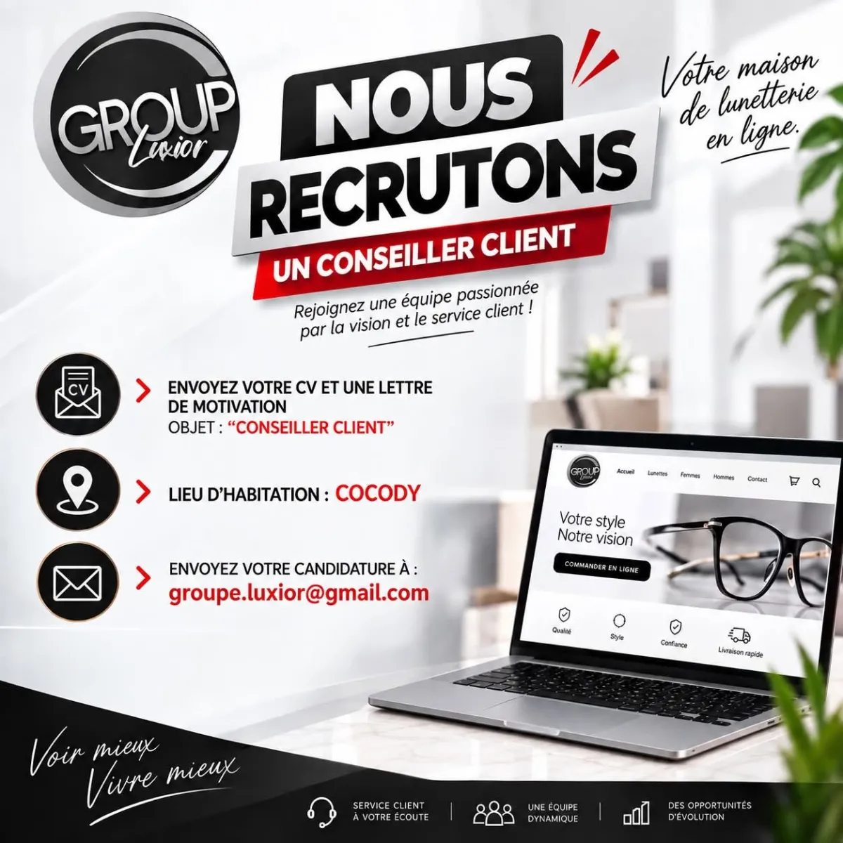 RECRUTEMENT DE CONSEILLER CLIENT