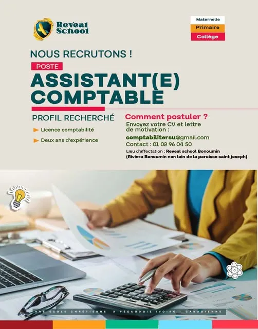 ETABLISSEMENT RECRUTE ASSISTANT COMPTABLE (H/F)