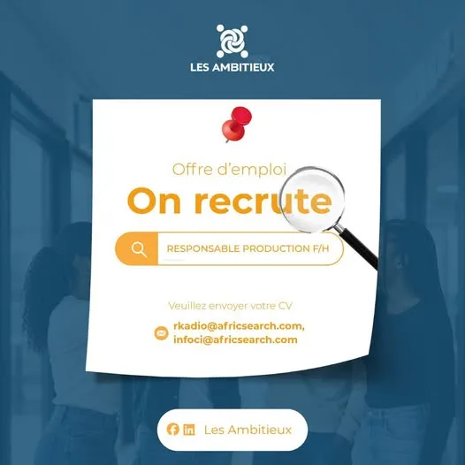 RECRUTEMENT – RESPONSABLE PRODUCTION F/H