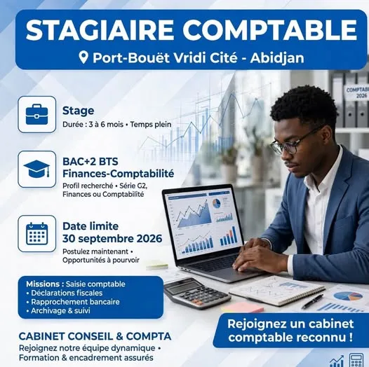 RECRUTEMENT STAGIAIRE COMPTABLE (H/F)