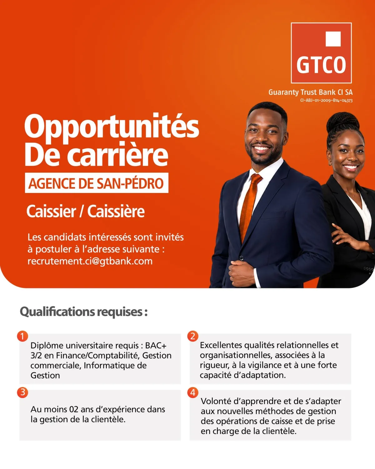 RECRUTEMENT DE CAISSIERS / CAISSIERES