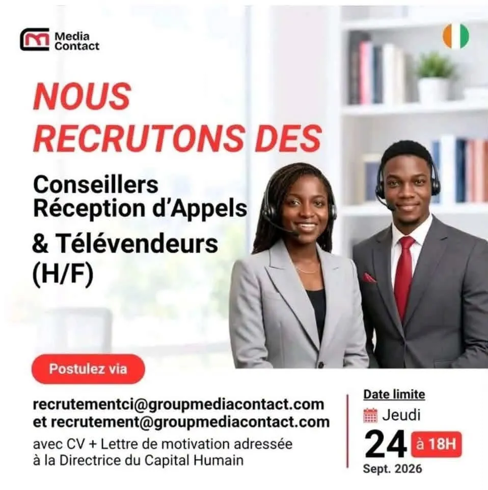 RECRUTEMENT CONSEILLER RECEPTION D'APPEL / TELEVENDEURS