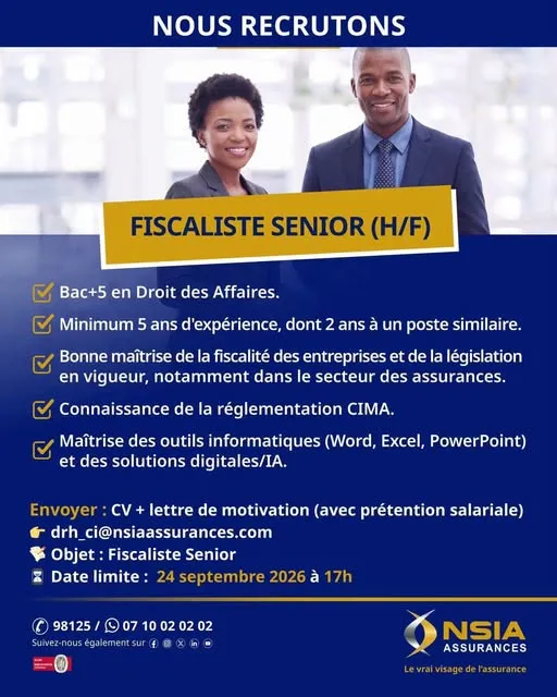 RECRUTEMENT FISCALISTE SENIOR (H/F)