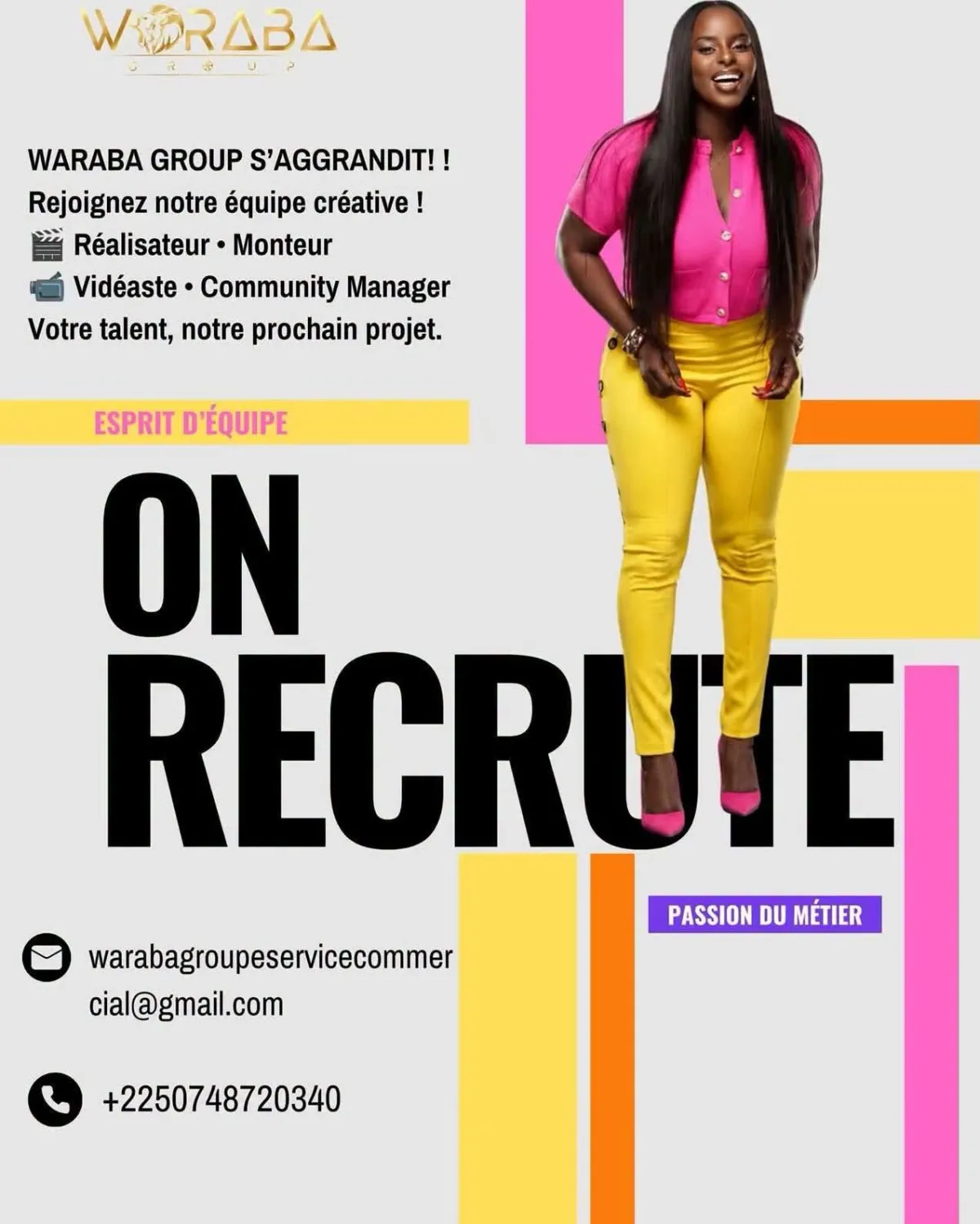 WARABA GROUP RECRUTE PLUSIEURS POSTES