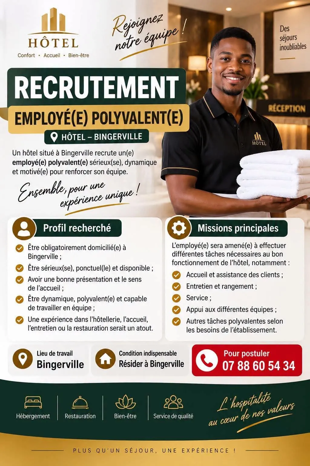 RECRUTEMENT EMPLOYE POLYVALENT (H/F)