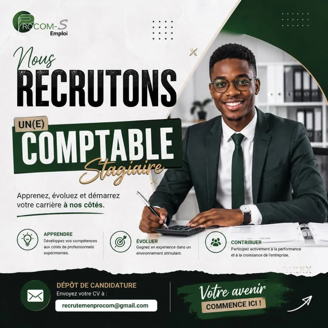 RECRUTEMENT STAGIAIRE COMPTABLE (H/F)