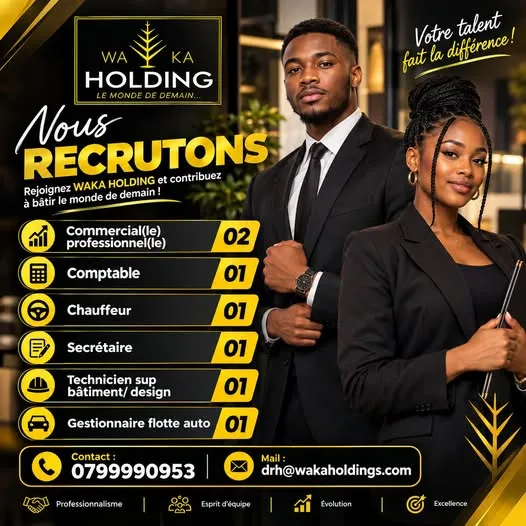 RECRUTEMENT DE PLUSIEURS POSTES