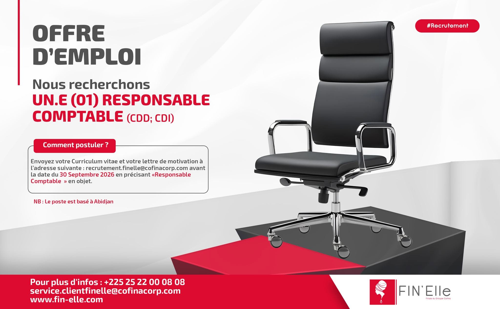 RECRUTEMENT RESPONSABLE COMPTABLE FINANCIER