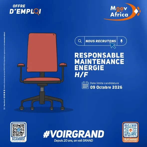 RECRUTEMENT RESPONSABLE MAINTENANCE ENERGIE H/F