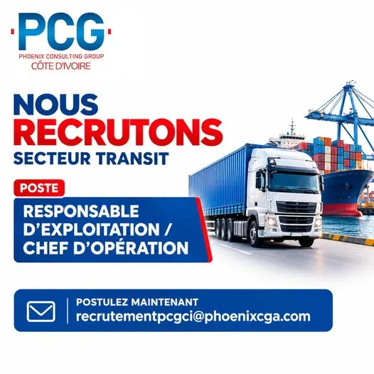 RECRUTEMENT RESPONSABLE EXPLOITATION / CHEF D'OPERATION