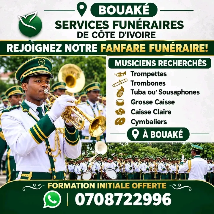 RECRUTEMENT DE FANFARE FUNÉRAIRE