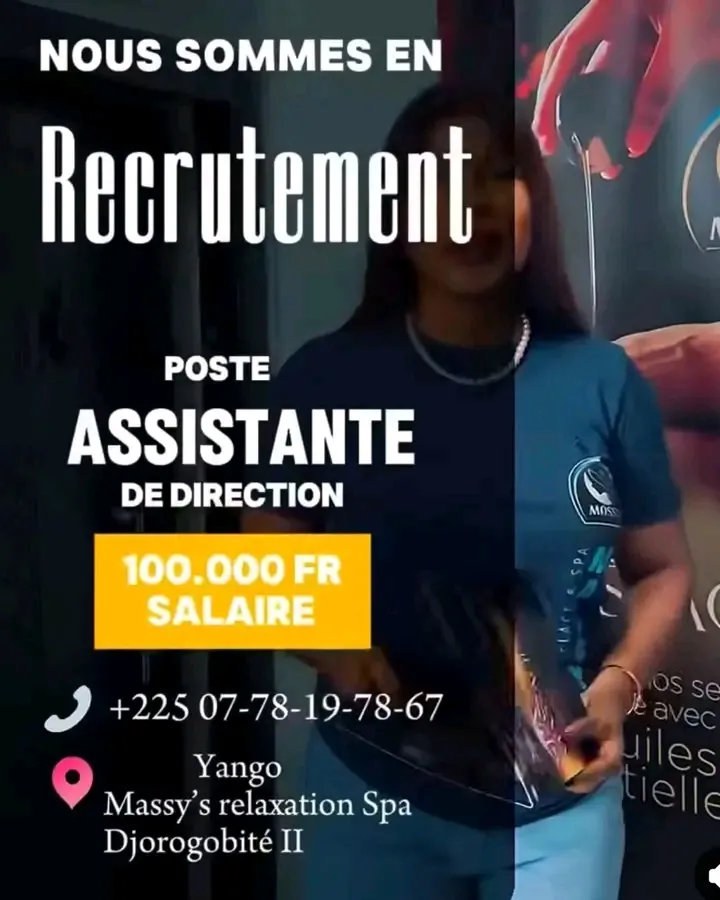 RECRUTEMENT ASSISTANTE DE DIRECTION