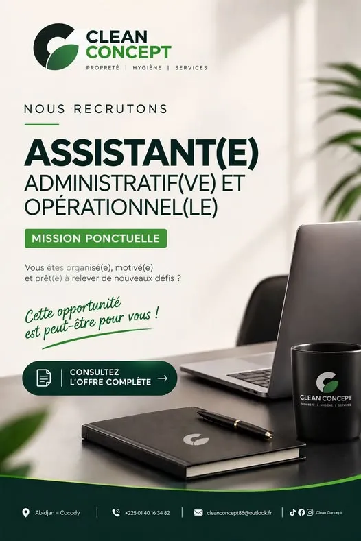 RECRUTEMENT ASSISTANT ADMINISTRATIF (H/F)