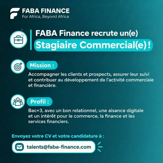 RECRUTEMENT COMMERCIAL STAGIAIRE (H/F)