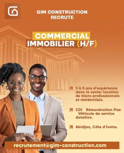 RECRUTEMENT COMMERCIAL IMMOBILIER (H/F)