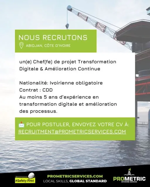 RECRUTEMENT CHEF DE PROJET TRANFORMATION DIGITALE
