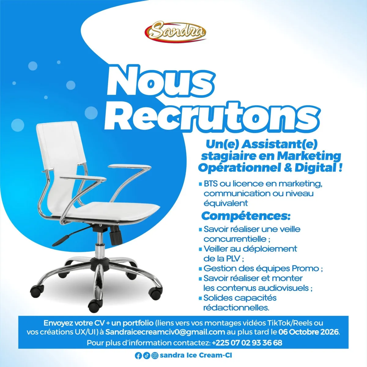RECRUTEMENT ASSISTANT STAGIAIRE EN MARKETING OPERATIONEL (H/F)