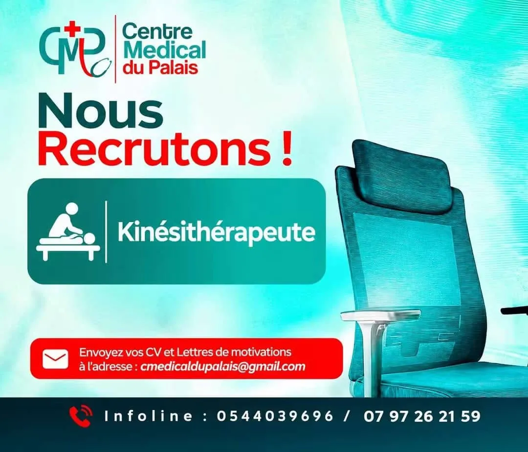 RECRUTEMENT DE KINÉSITHÉRAPEUTE (H/F)