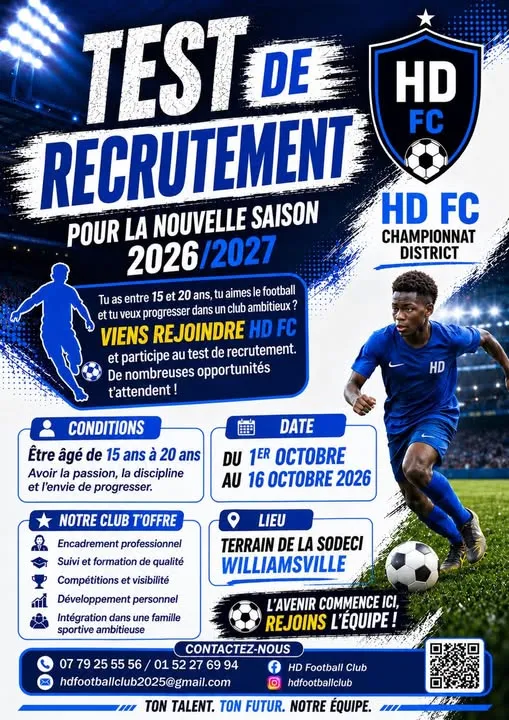 Offre d'emploi TEST DE RECRUTEMENT – HD FC