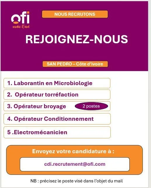 RECRUTEMENT DE PLUSIEURS POSTES