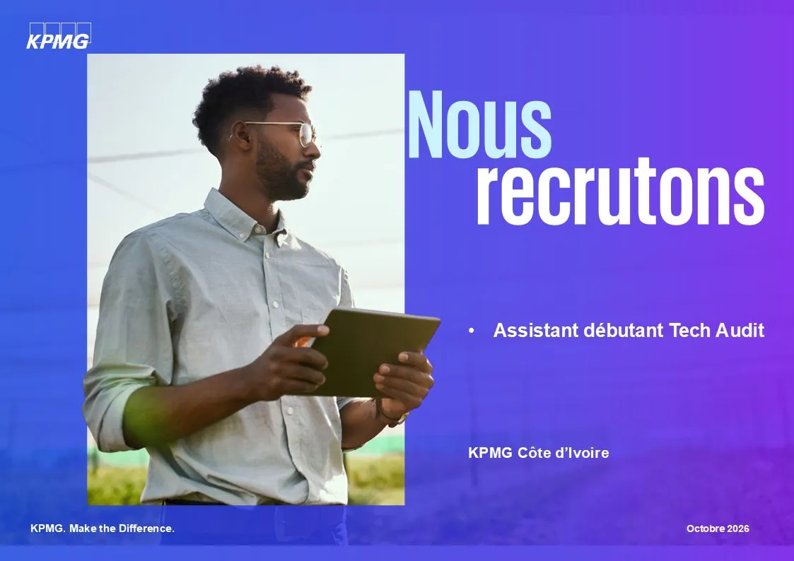Offre d'emploi RECRUTEMENT ASSISTANT DEBUTANT TECH AUDIT (H/F)