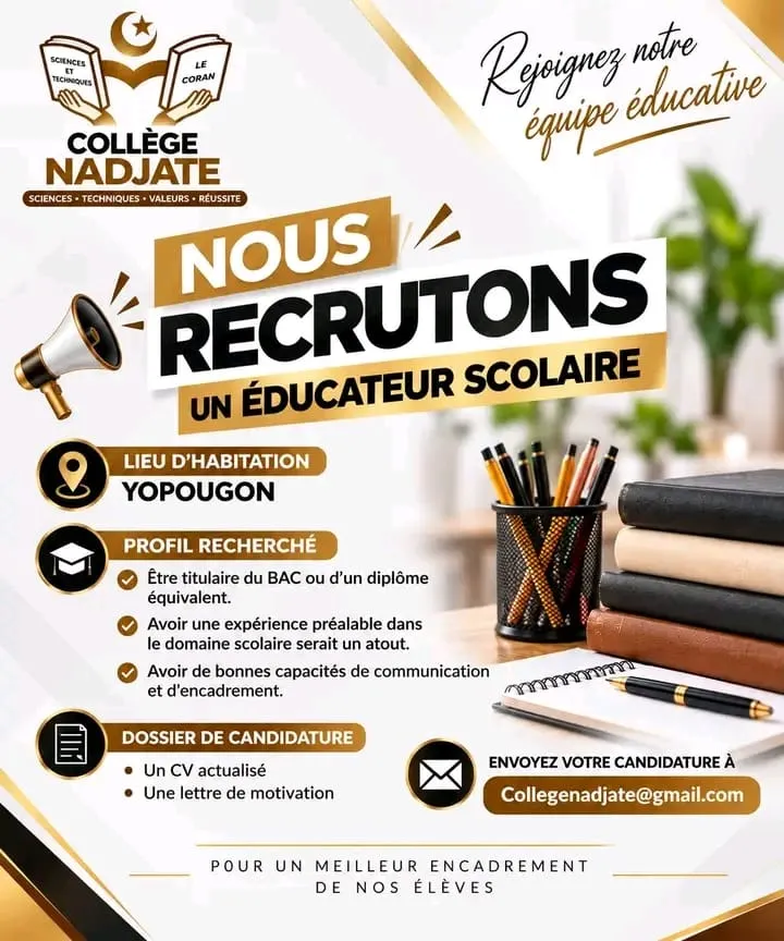 COLLEGE RECRUTE D'EDUCATEUR (H/F)