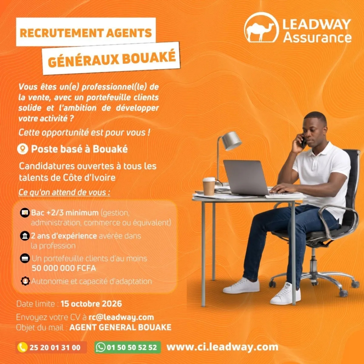 Offre d'emploi RECRUTEMENT AGENTS GENERAUX (H/F)