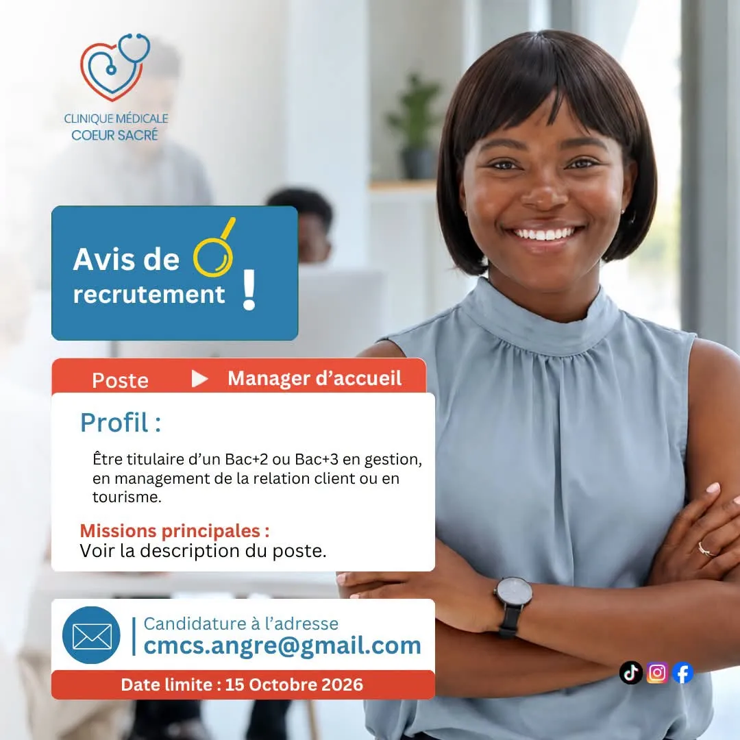 Offre d'emploi RECRUTEMENT MANAGER D'ACCUEIL (H/F)