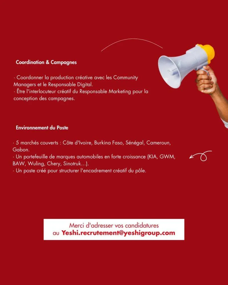 RECRUTEMENT RESPONSABLE CREATION / COPYWRITING