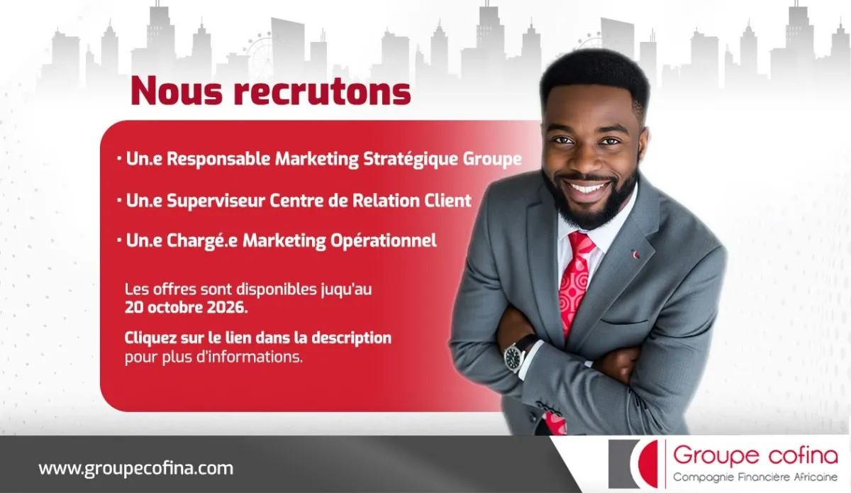 Offre d'emploi RECRUTEMENT DE PLUSIEURS POSTES